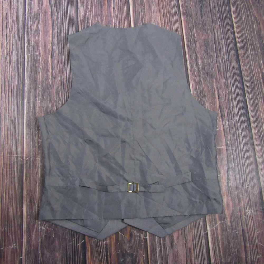 Suit Vest Harry 2B Mens 40 Gray Polyester 3 Piece Slim Belted Formal‎ Waistcoat